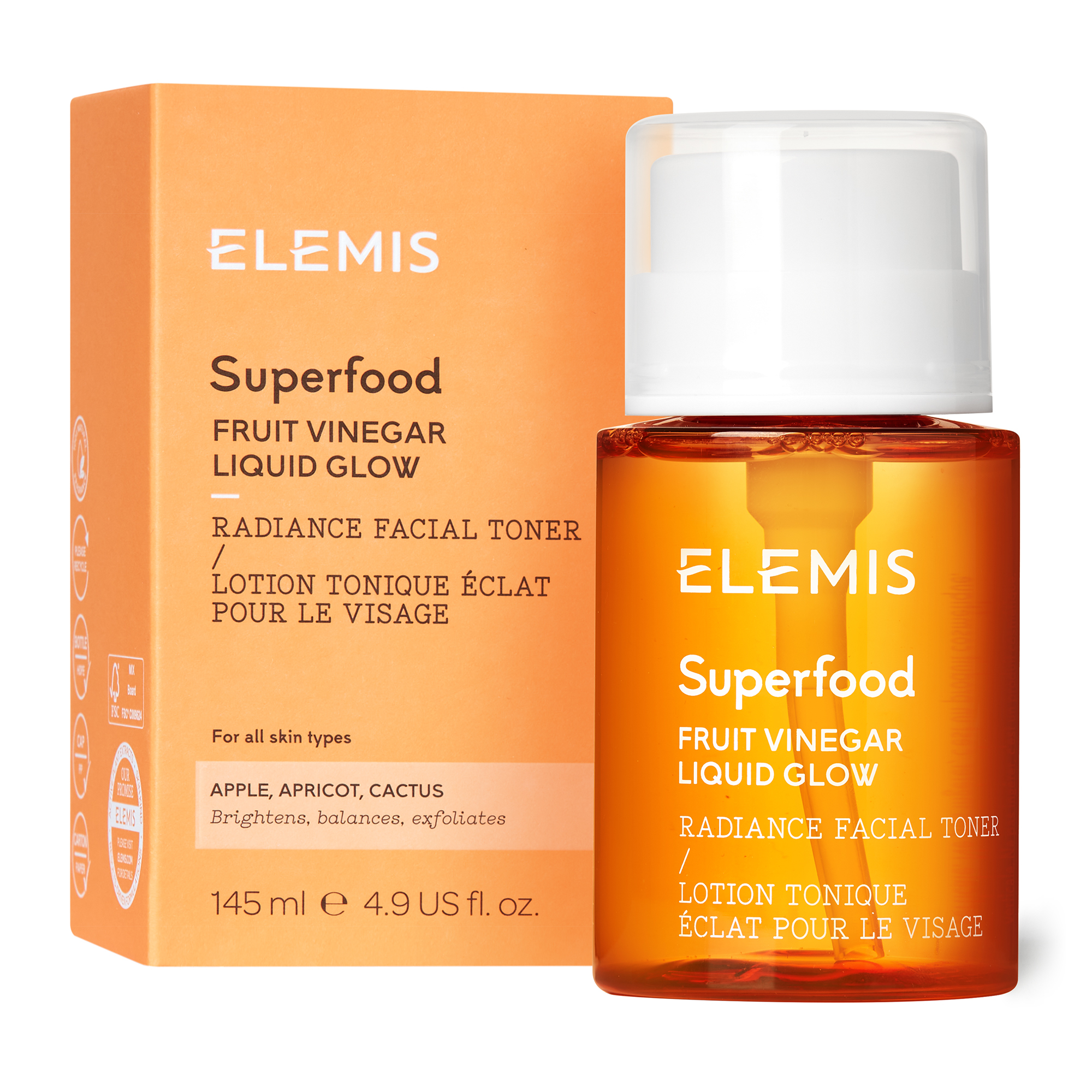 Elemis Tонер для сияния кожи Superfood Fruit Vinegar Liquid Glow