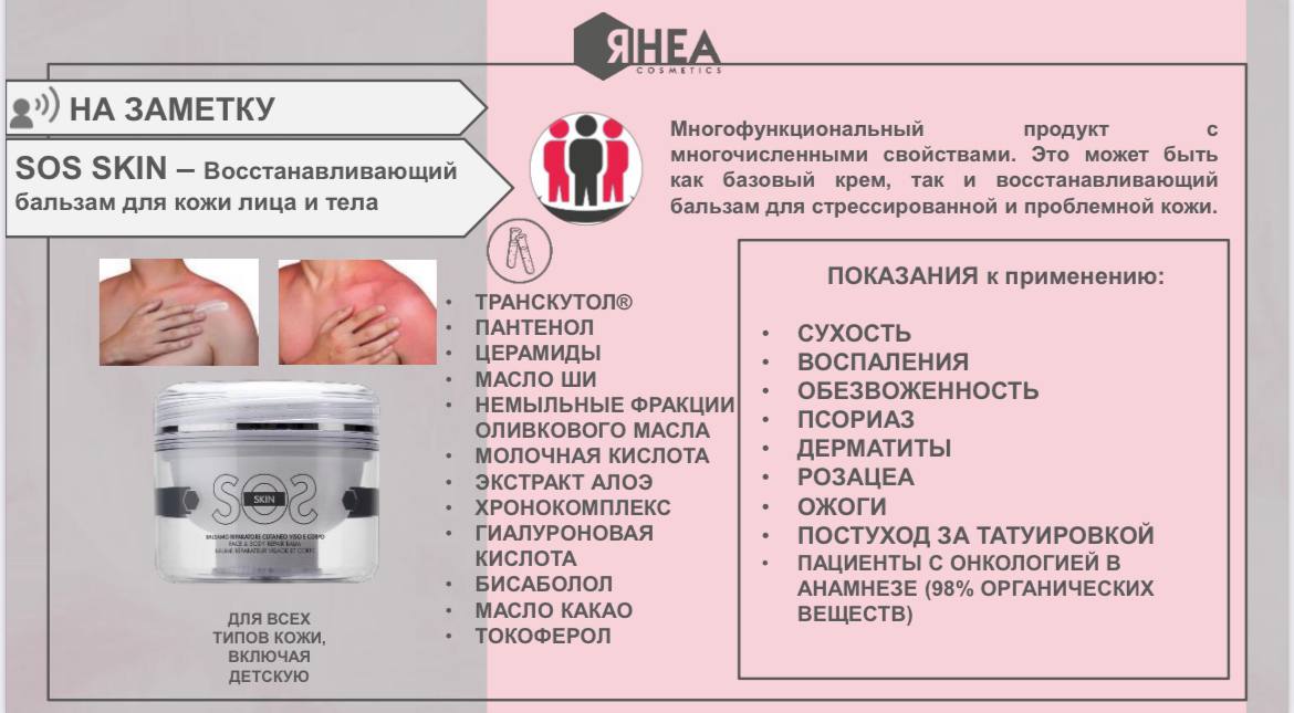 Rhea Cosmetics Восстанавливающий бальзам для кожи лица и тела SOS Skin Face Body Repair Balm