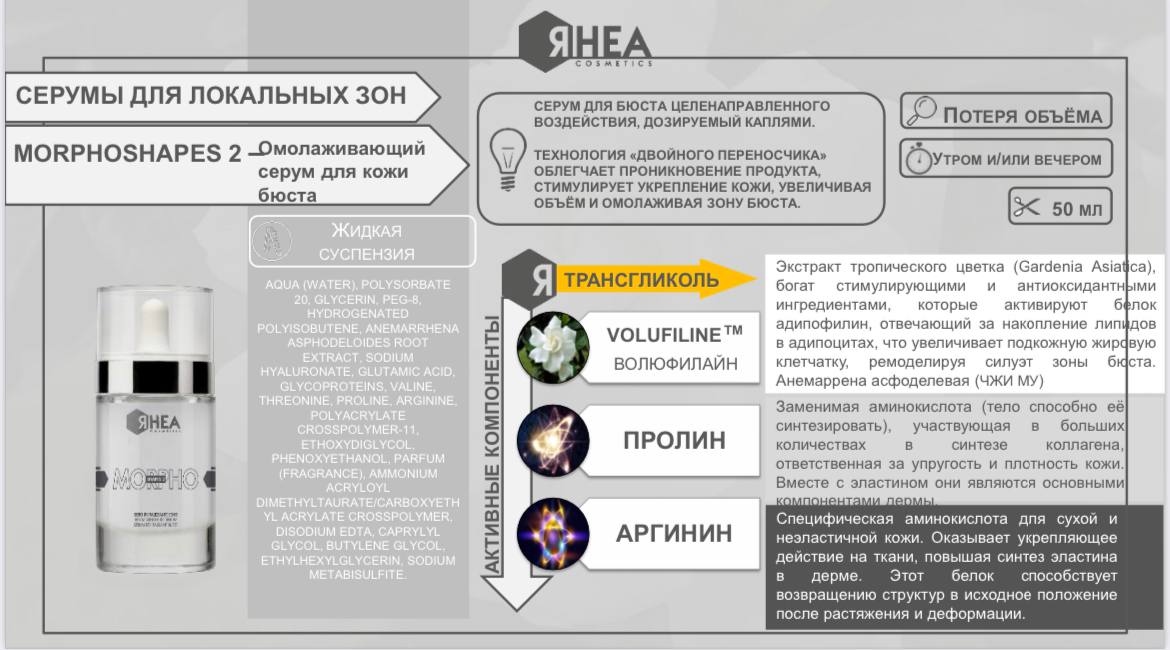 Rhea Cosmetics Омолаживающий серум для кожи бюста Morphoshapes 2 Revitalizing Bust Serum