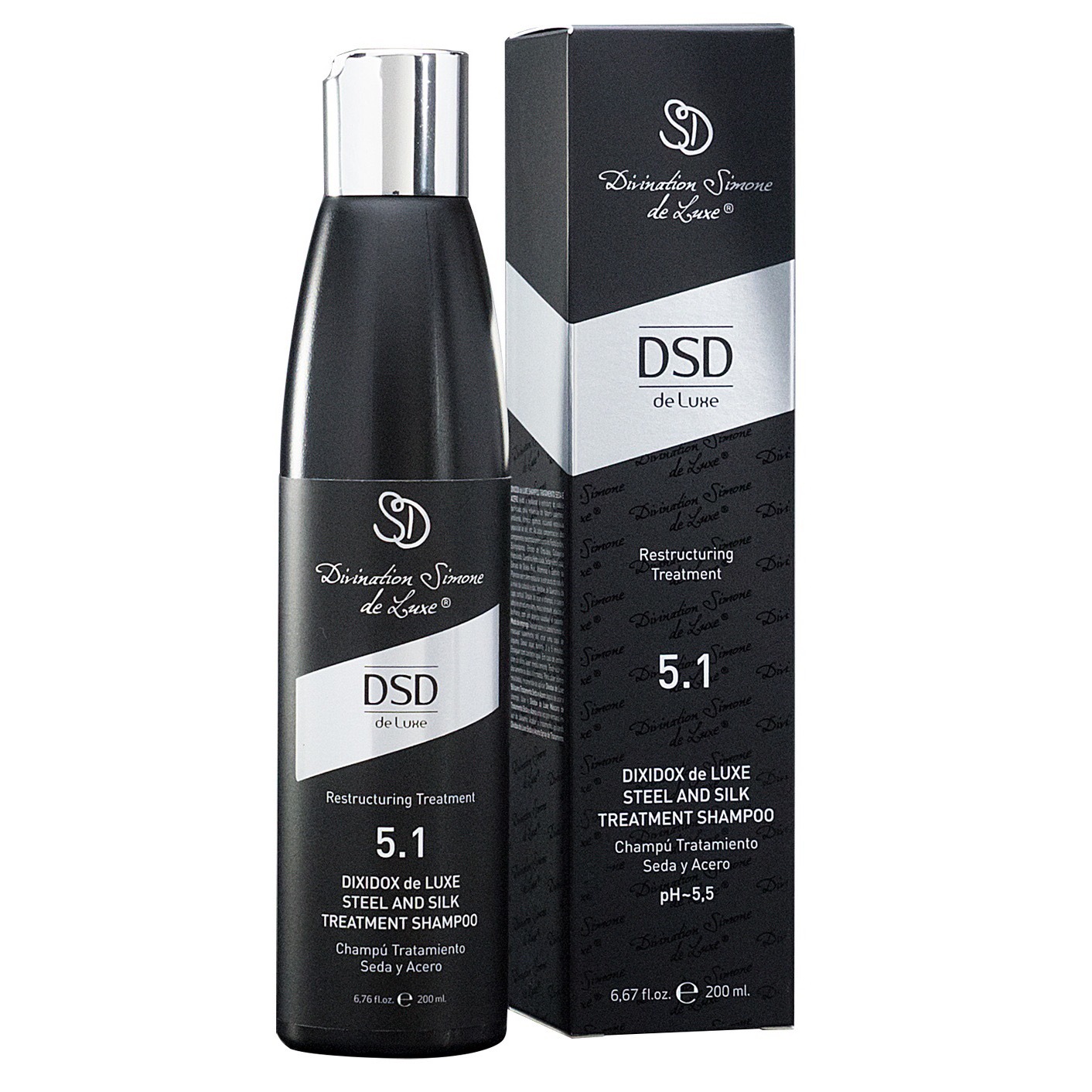 DSD de Luxe Восстанавливающий шампунь cталь и шёлк 5.1 Steel and silk treatment
